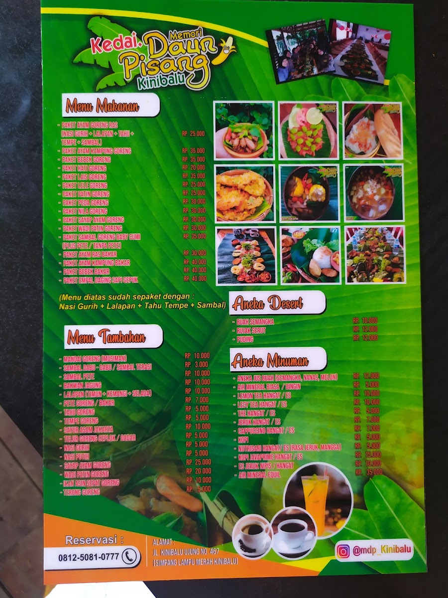 Menu Kedai Memori Daun Pisang Kinibalu-3