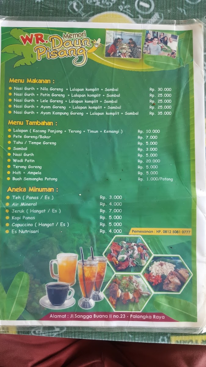 Menu Kedai Memori Daun Pisang Kinibalu-4