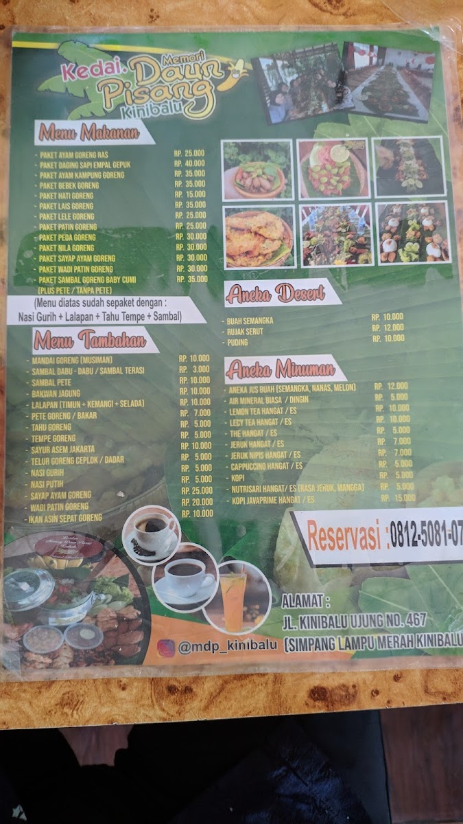 Menu Kedai Memori Daun Pisang Kinibalu-6