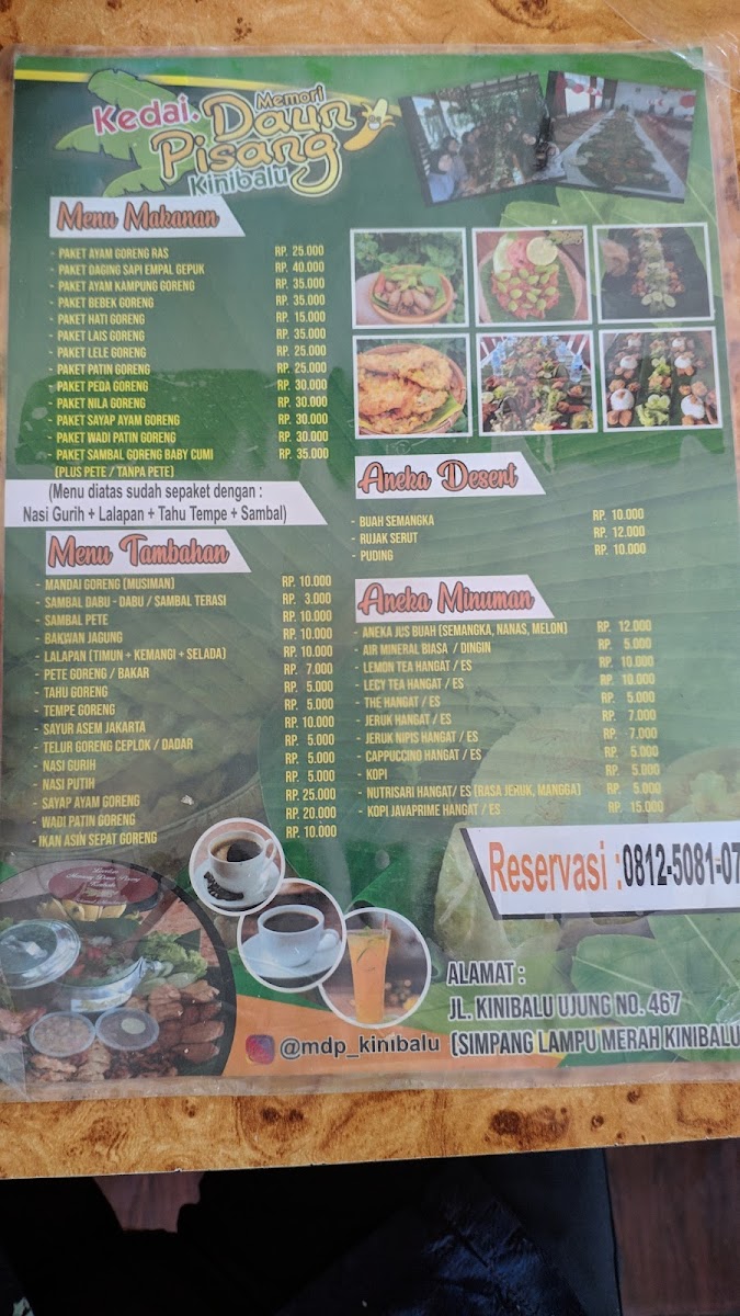 Menu Kedai Memori Daun Pisang Kinibalu-7