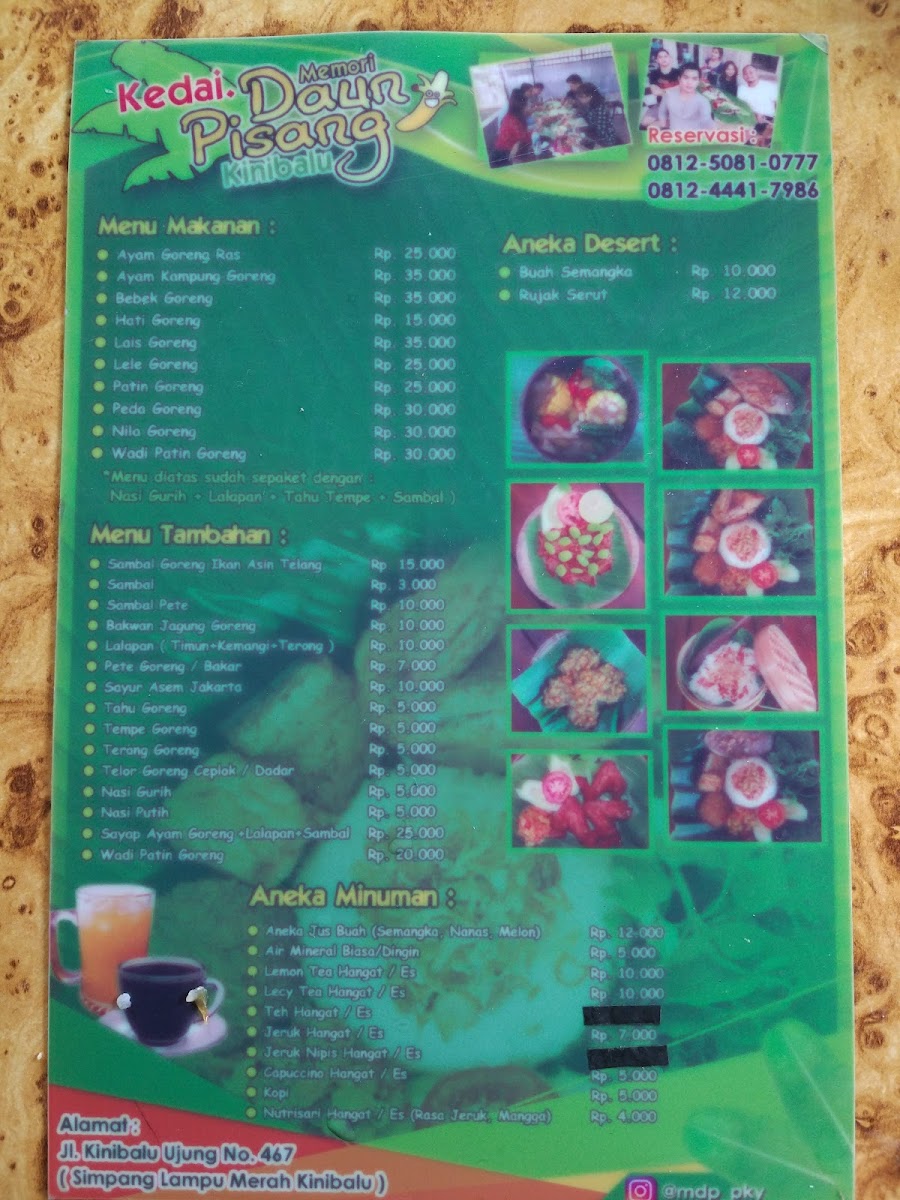Menu Kedai Memori Daun Pisang Kinibalu-8